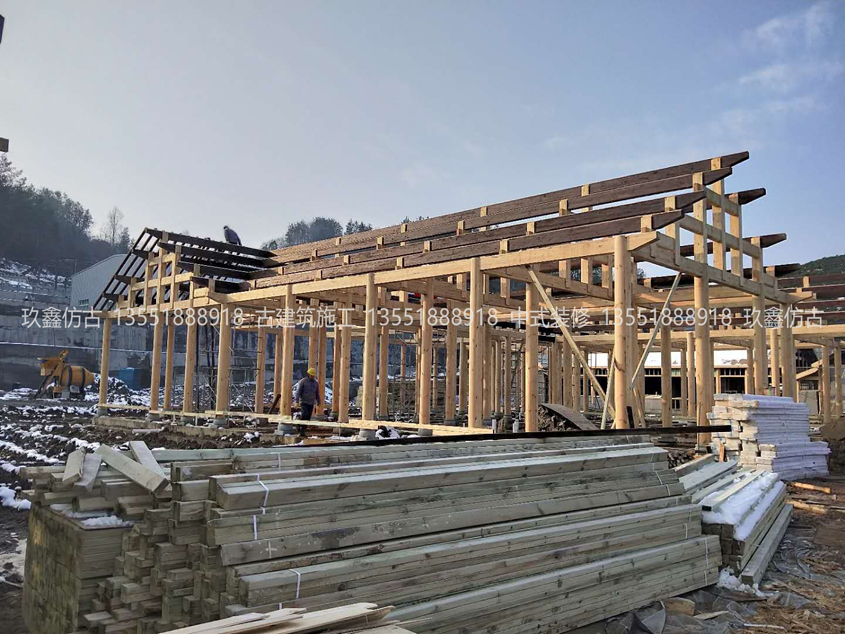 古建筑修建施工現(xiàn)場