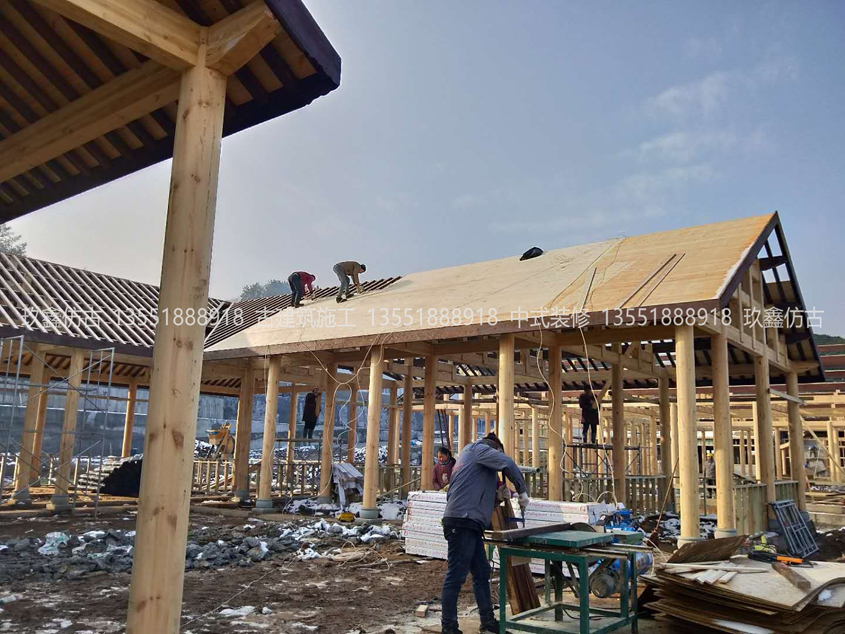 四合院修建施工現(xiàn)場